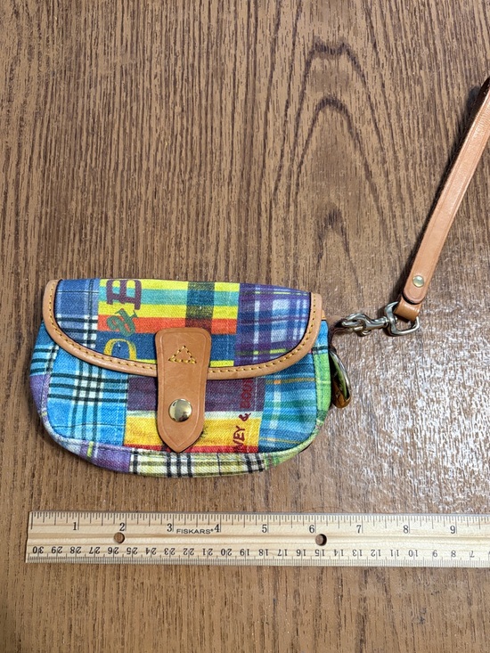 Dooney & Bourke Handbags - Dooney & Bourke/Disney Plaid Leather-Trim Wristlet